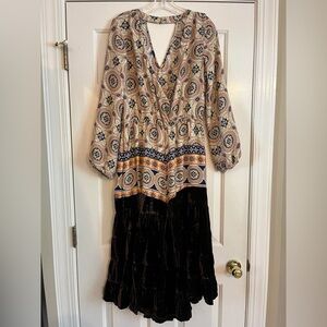 MORGAN FACTORY boho velvet Jumpsuit S/M